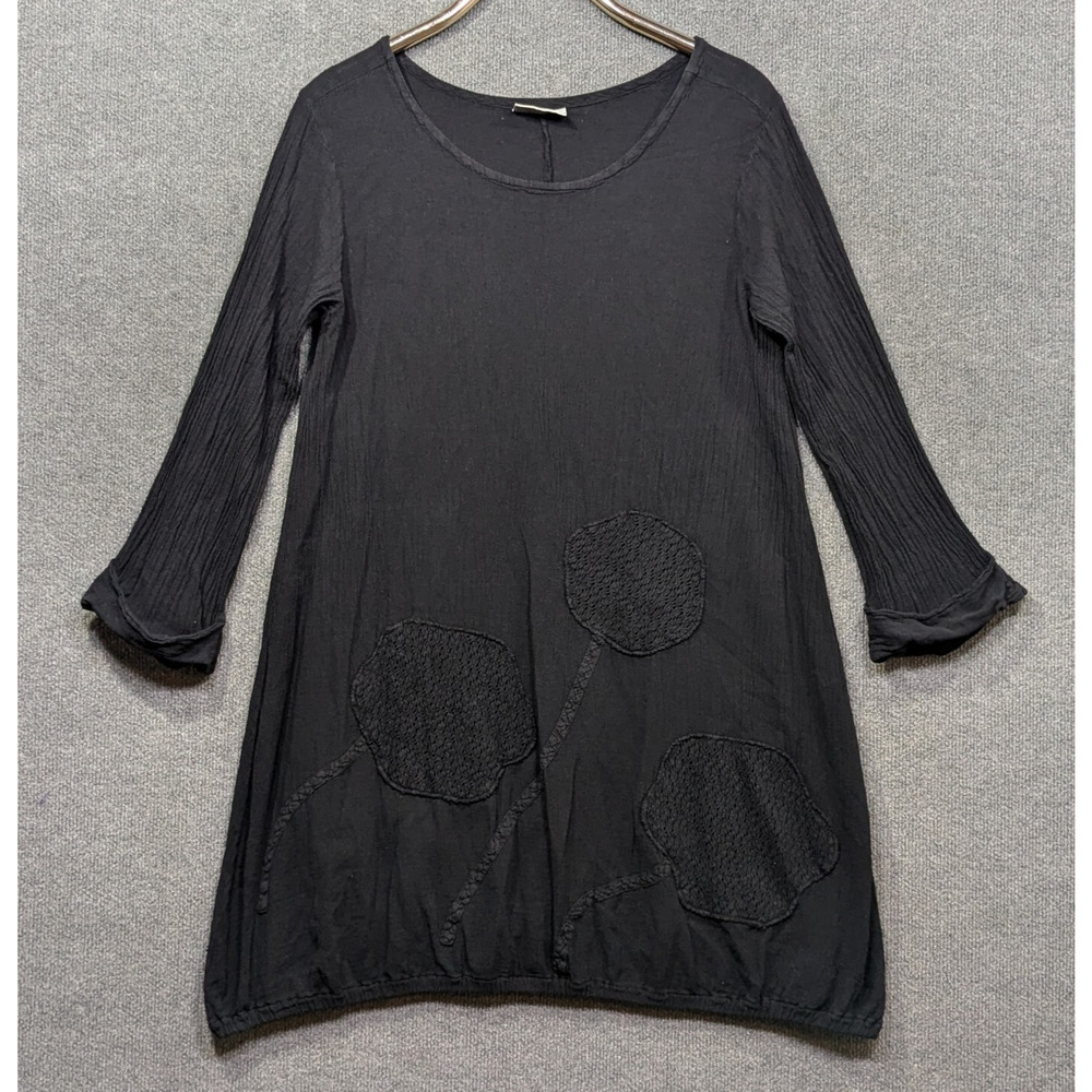 Cottonways 1 Tunic Top Womens Small Medium Pullover Dress Gauze Lagenlook Hippie